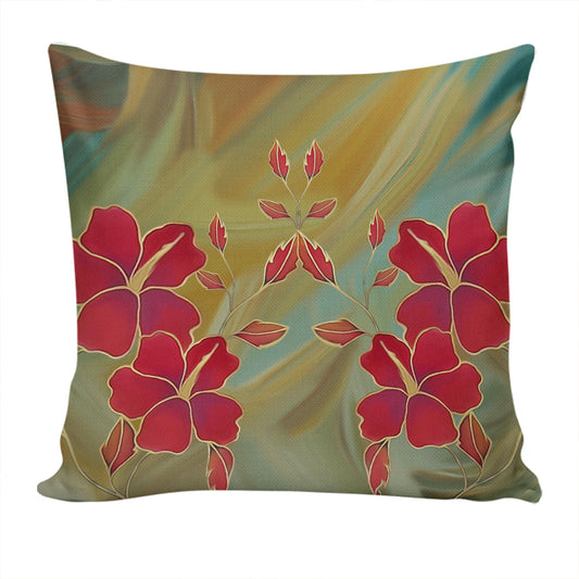 Hawaii Pillow Cover Hibiscus Water Color