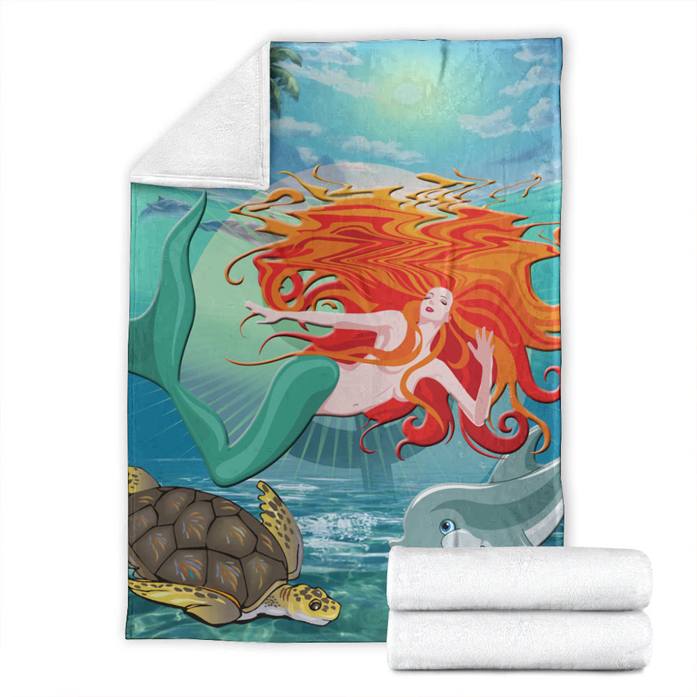 Hawaii Premium Blanket Mermaid And Animal