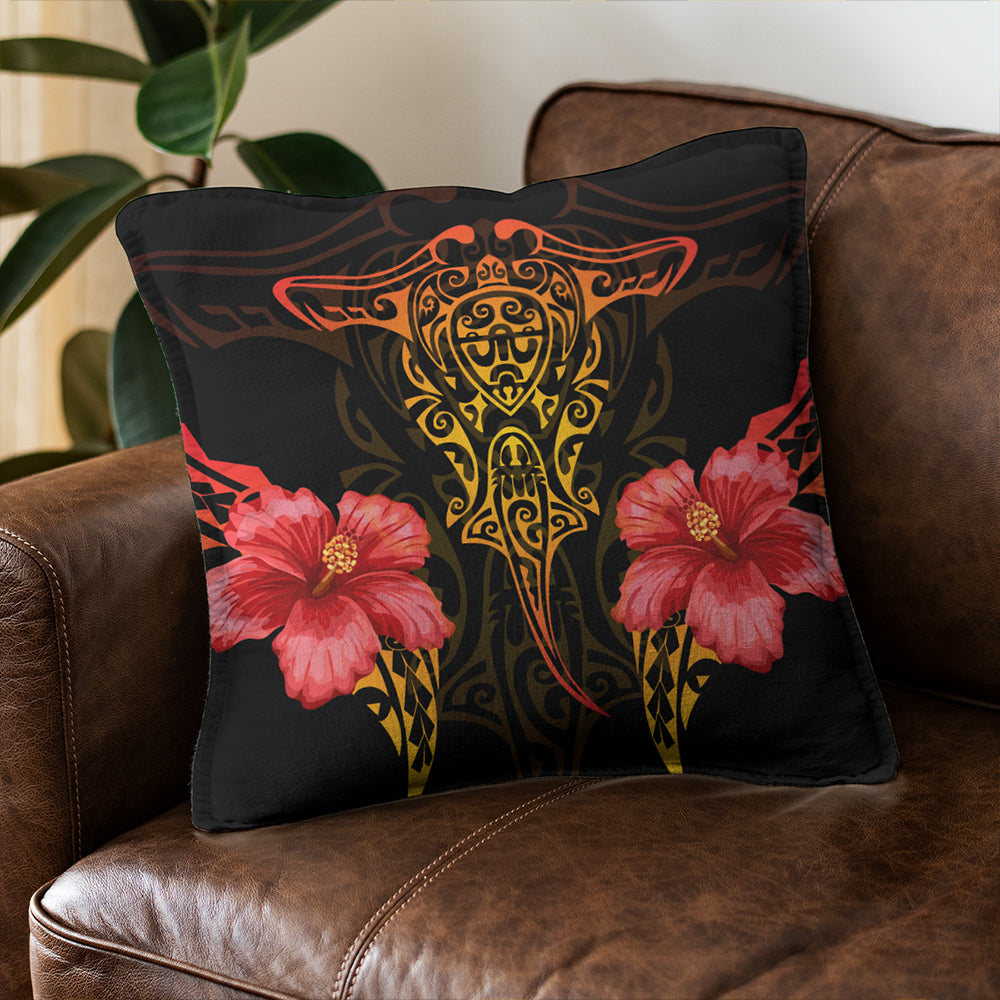 Hawaii Pillow Cover Polynesian Hibiscus Animal