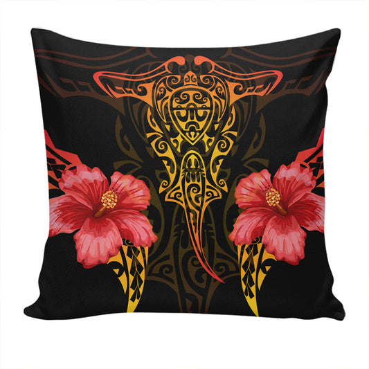 Hawaii Pillow Cover Polynesian Hibiscus Animal