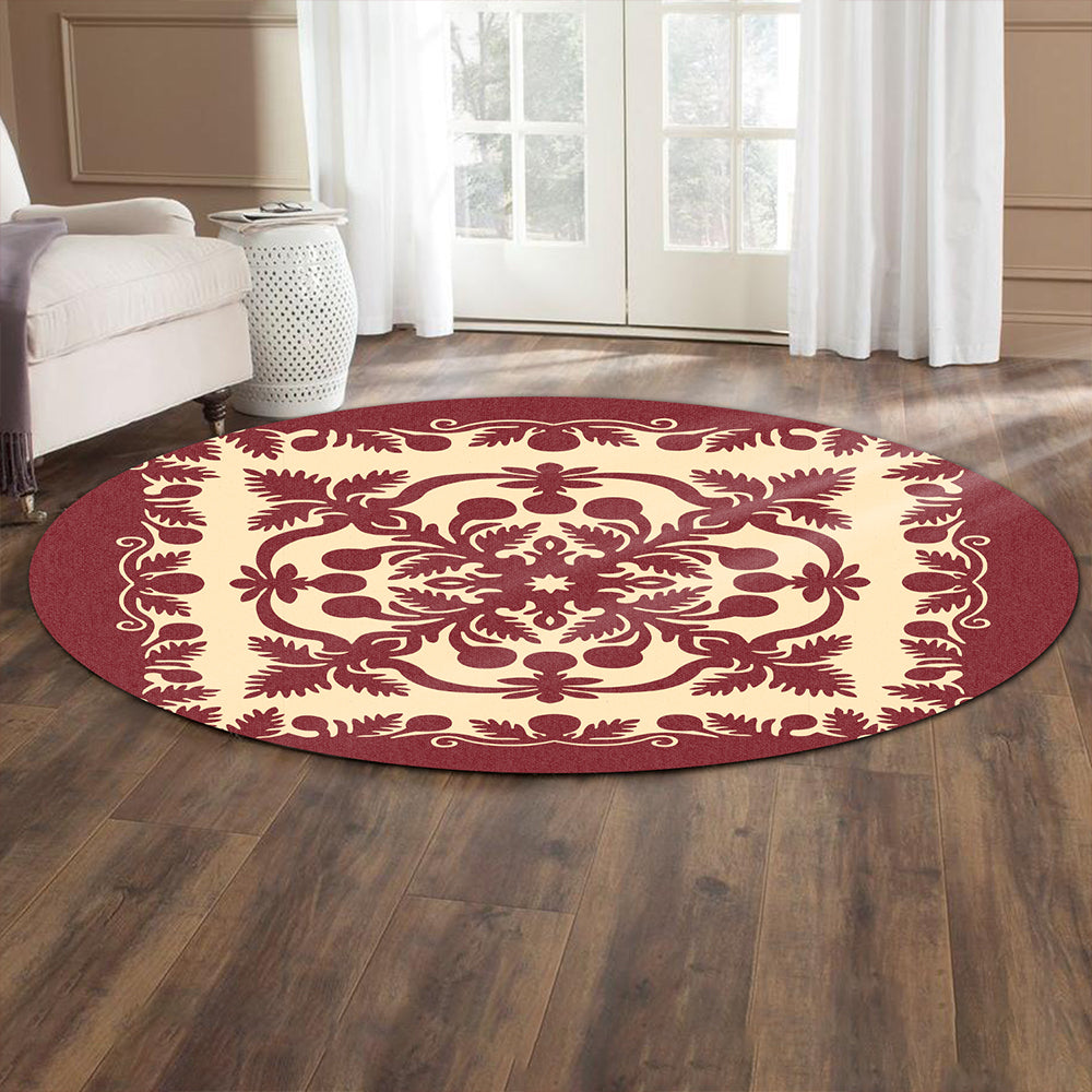 Hawaii Round Rug Quilt Royal