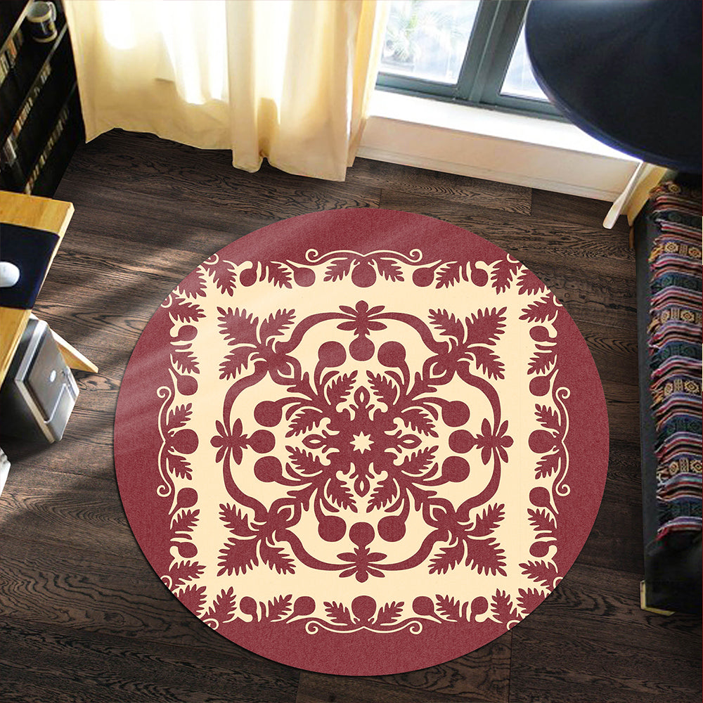 Hawaii Round Rug Quilt Royal