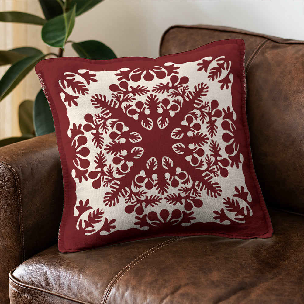 Hawaii Pillow Cover Quilt Tradition Red