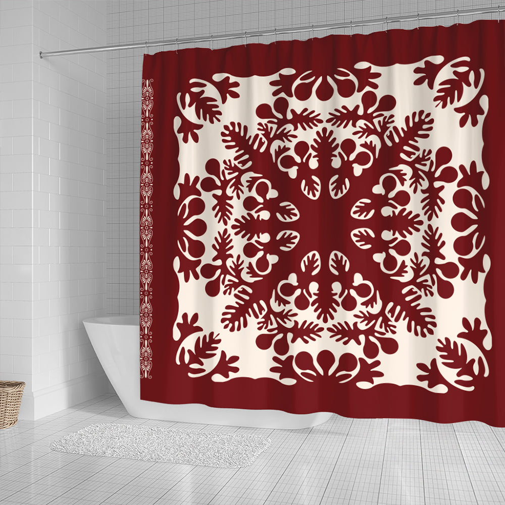 Hawaii Shower Curtain Quilt Tradition Red