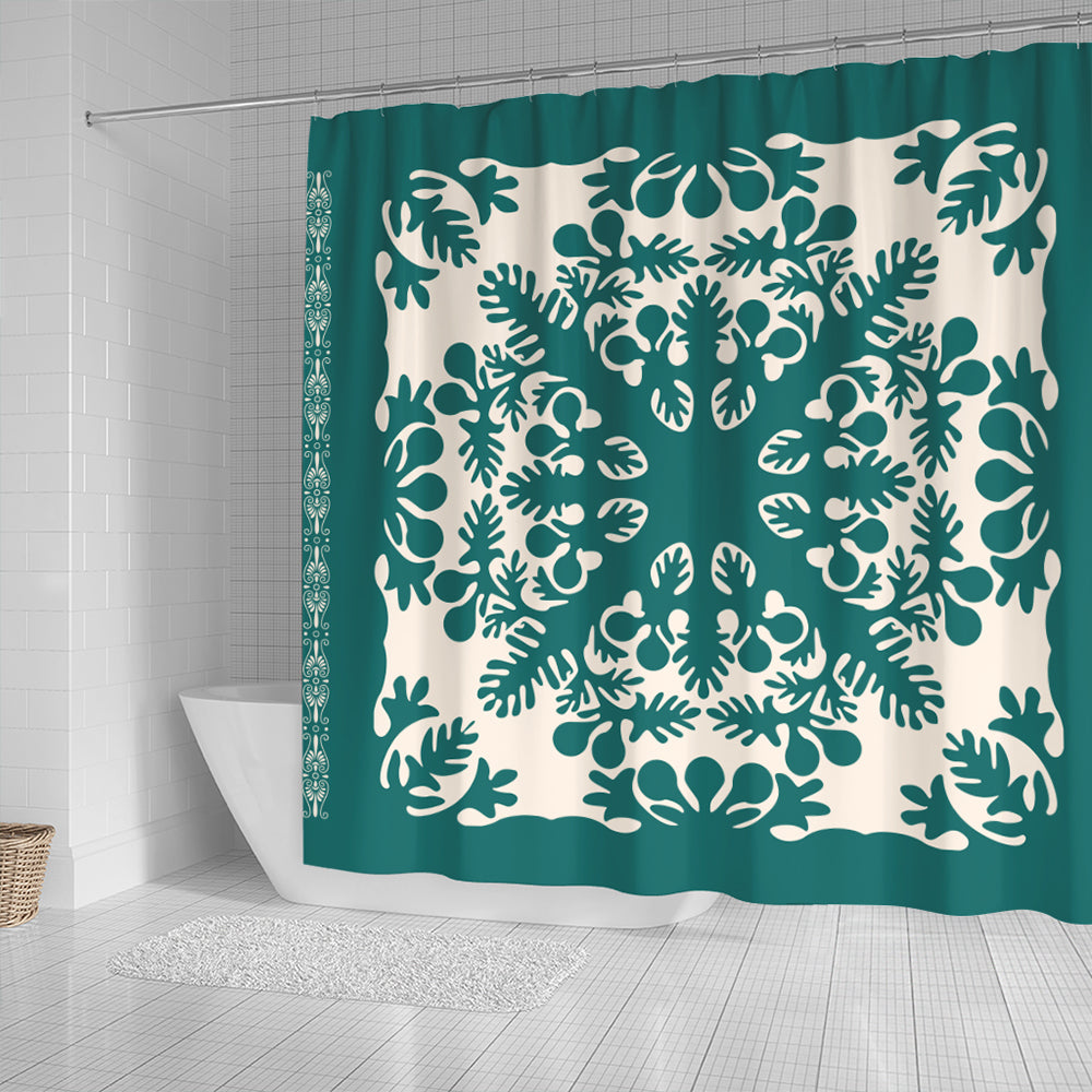 Hawaii Shower Curtain Quilt Tradition Turquoise