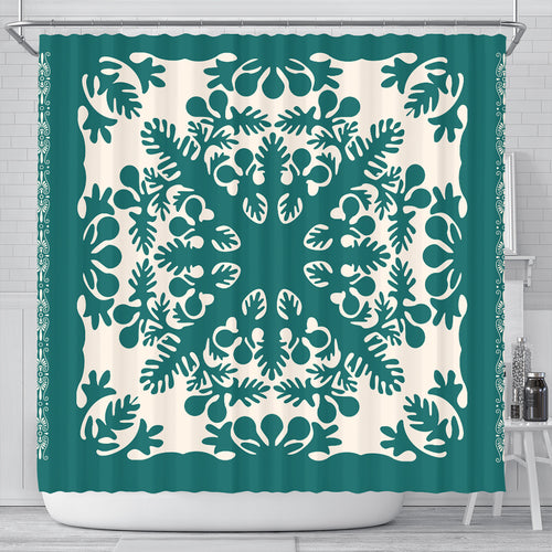 Hawaii Shower Curtain Quilt Tradition Turquoise