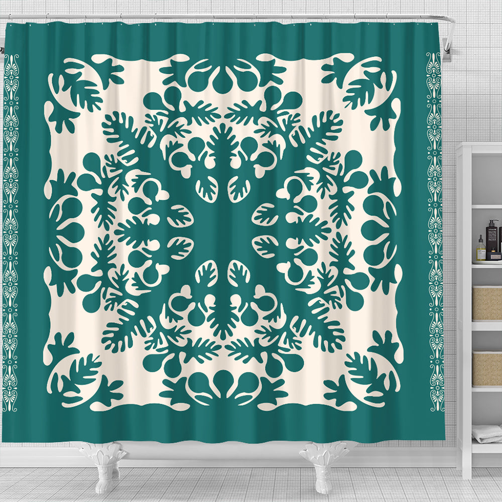 Hawaii Shower Curtain Quilt Tradition Turquoise