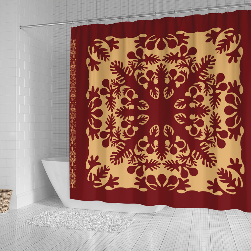 Hawaii Shower Curtain Quilt Vintage Palm