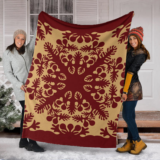 Hawaii Premium Blanket Quilt Vintage Palm