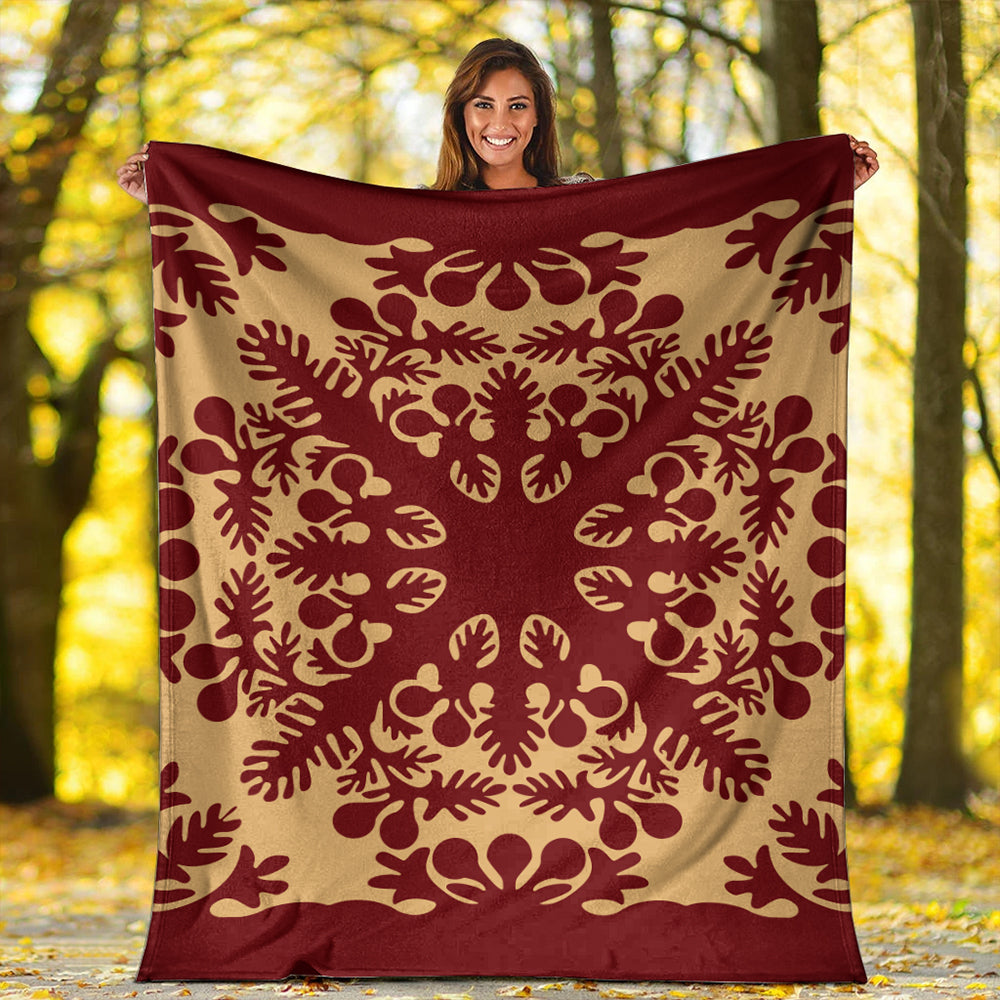 Hawaii Premium Blanket Quilt Vintage Palm