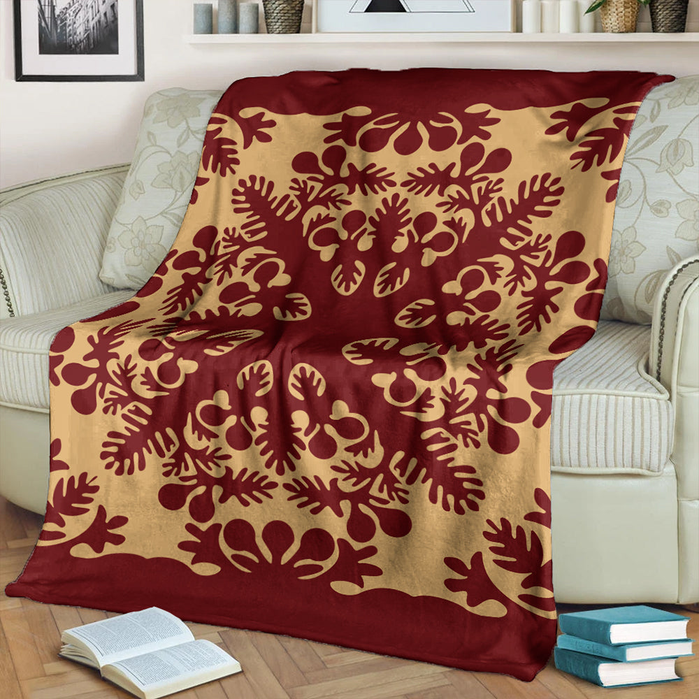 Hawaii Premium Blanket Quilt Vintage Palm