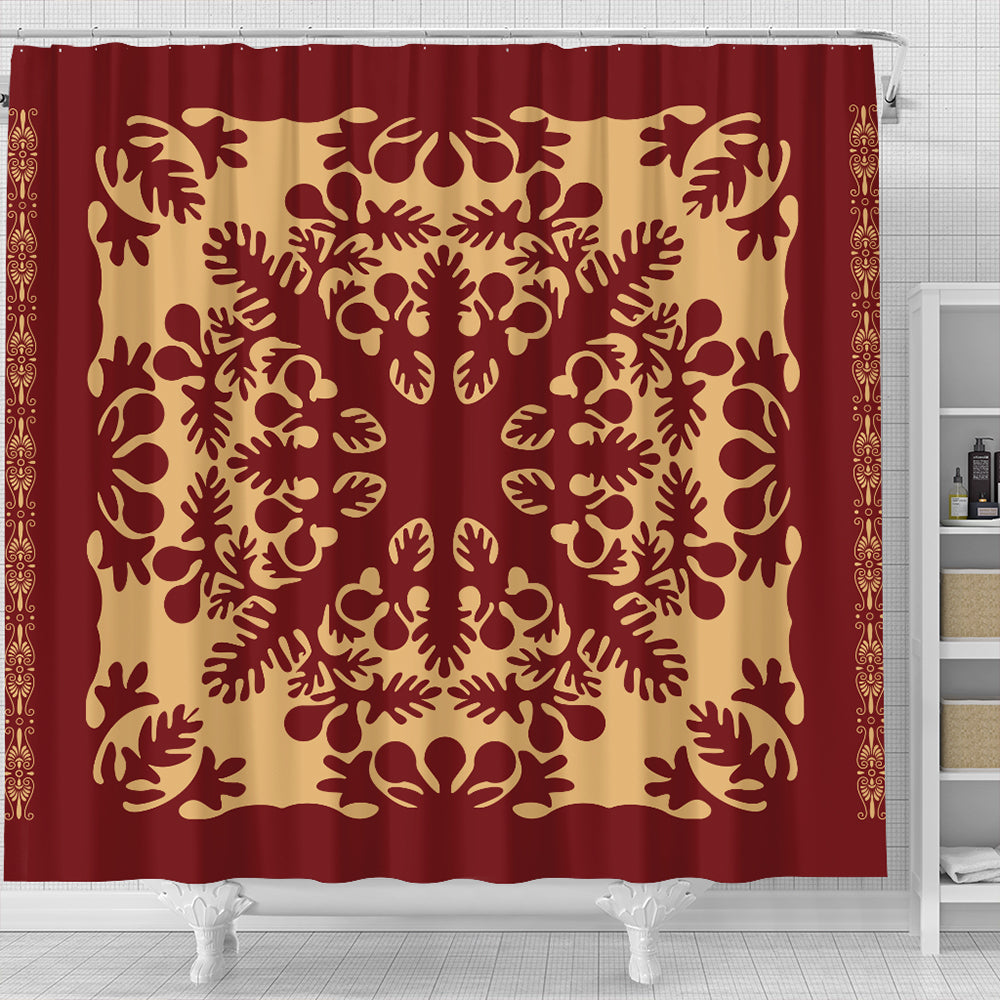 Hawaii Shower Curtain Quilt Vintage Palm
