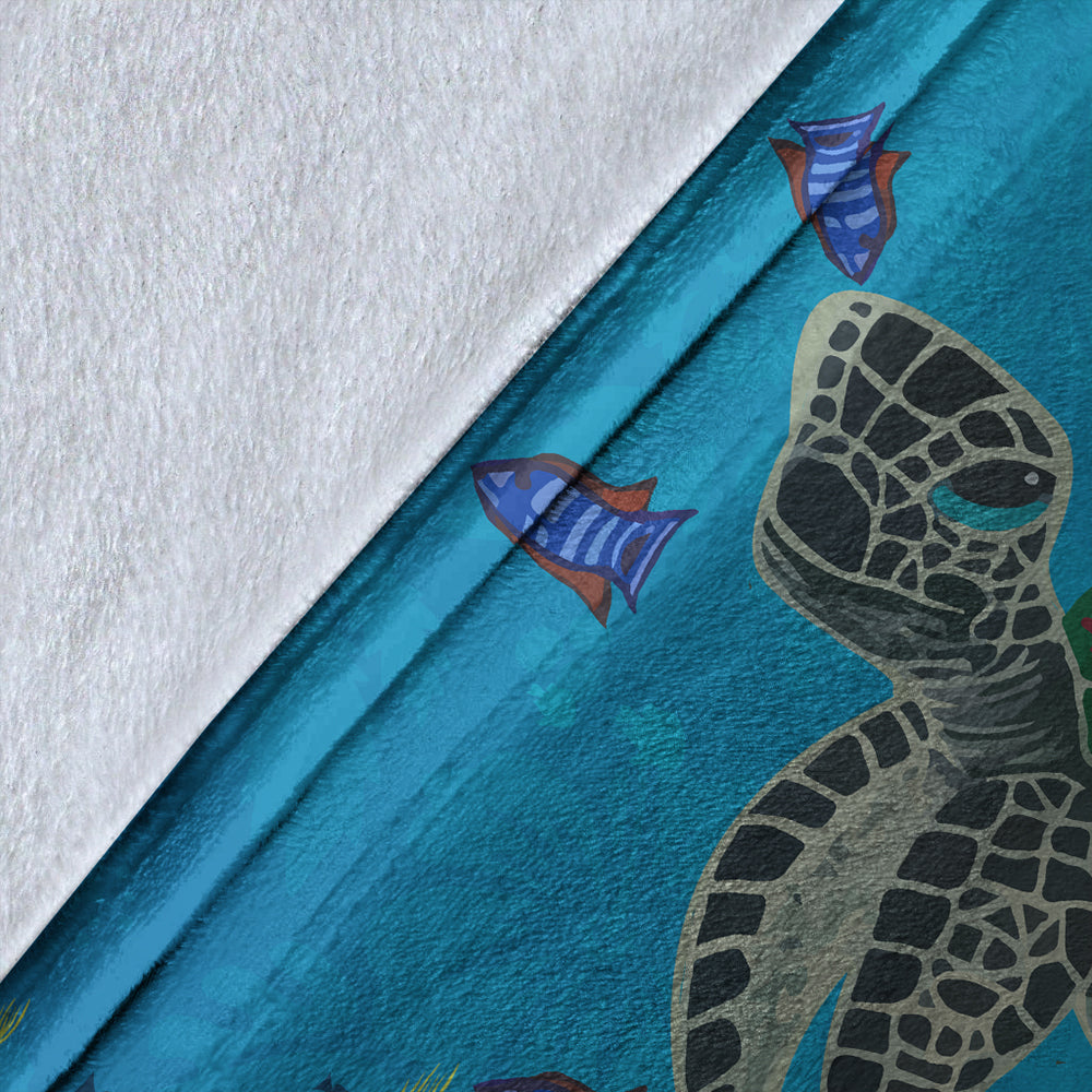 Hawaii Premium Blanket Sea Cartoon