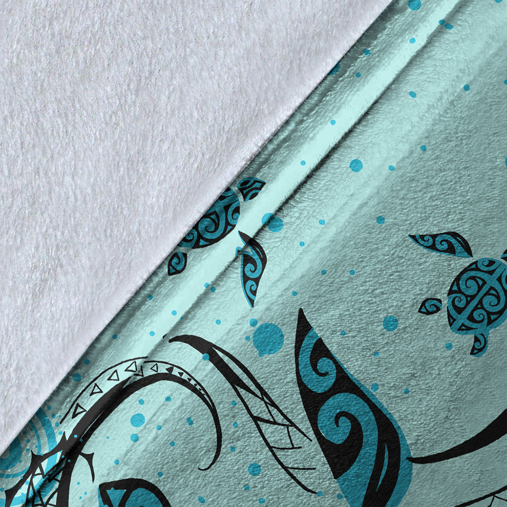 Hawaii Premium Blanket Sea Turtle Hibiscus