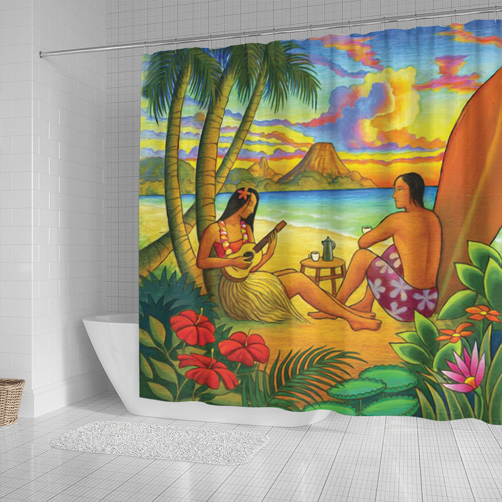 Hawaii Shower Curtain Sing A Song On A Beach