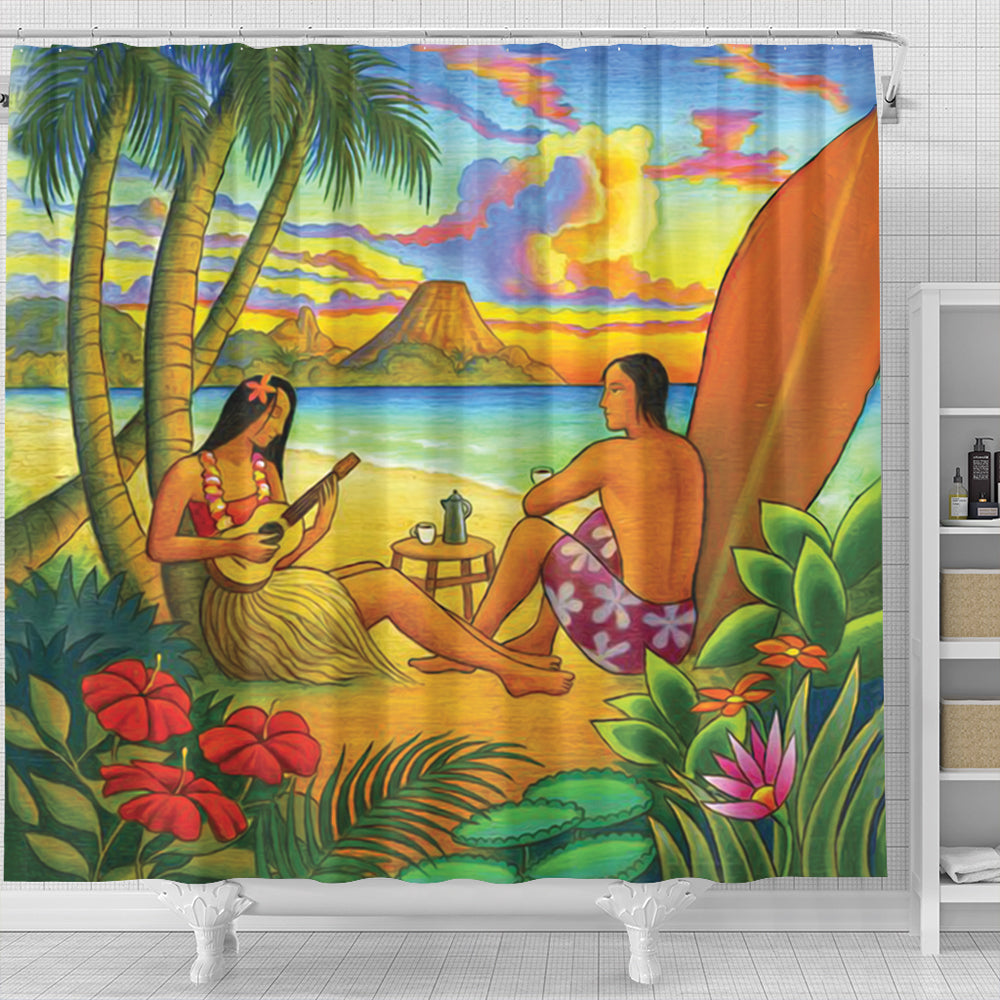 Hawaii Shower Curtain Sing A Song On A Beach
