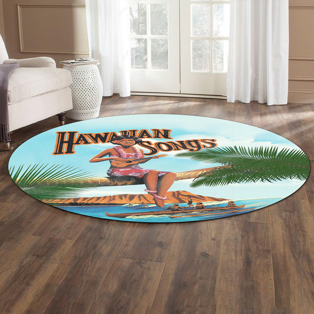 Hawaii Round Rug Song Round Rug