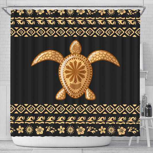 Hawaii Shower Curtain Traditional Turtle Pattern
