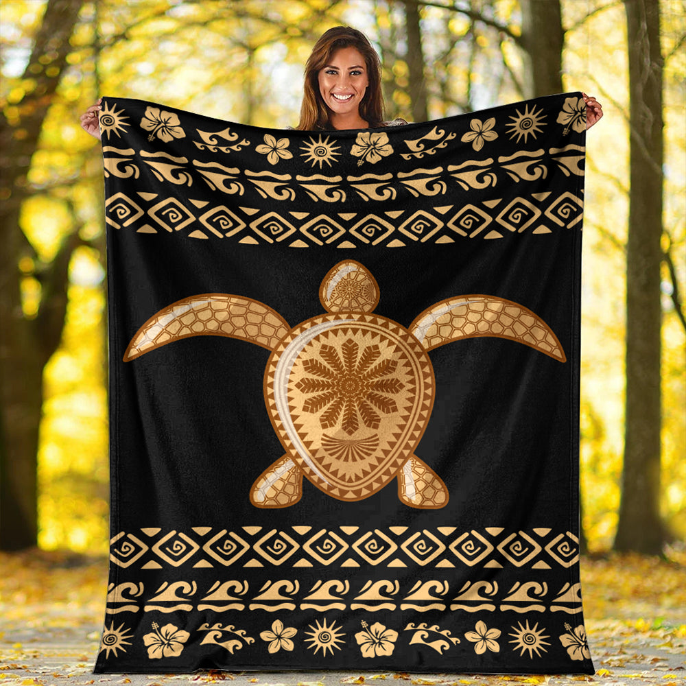 Hawaii Premium Blanket Traditional Turtle Pattern