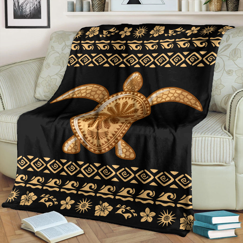 Hawaii Premium Blanket Traditional Turtle Pattern