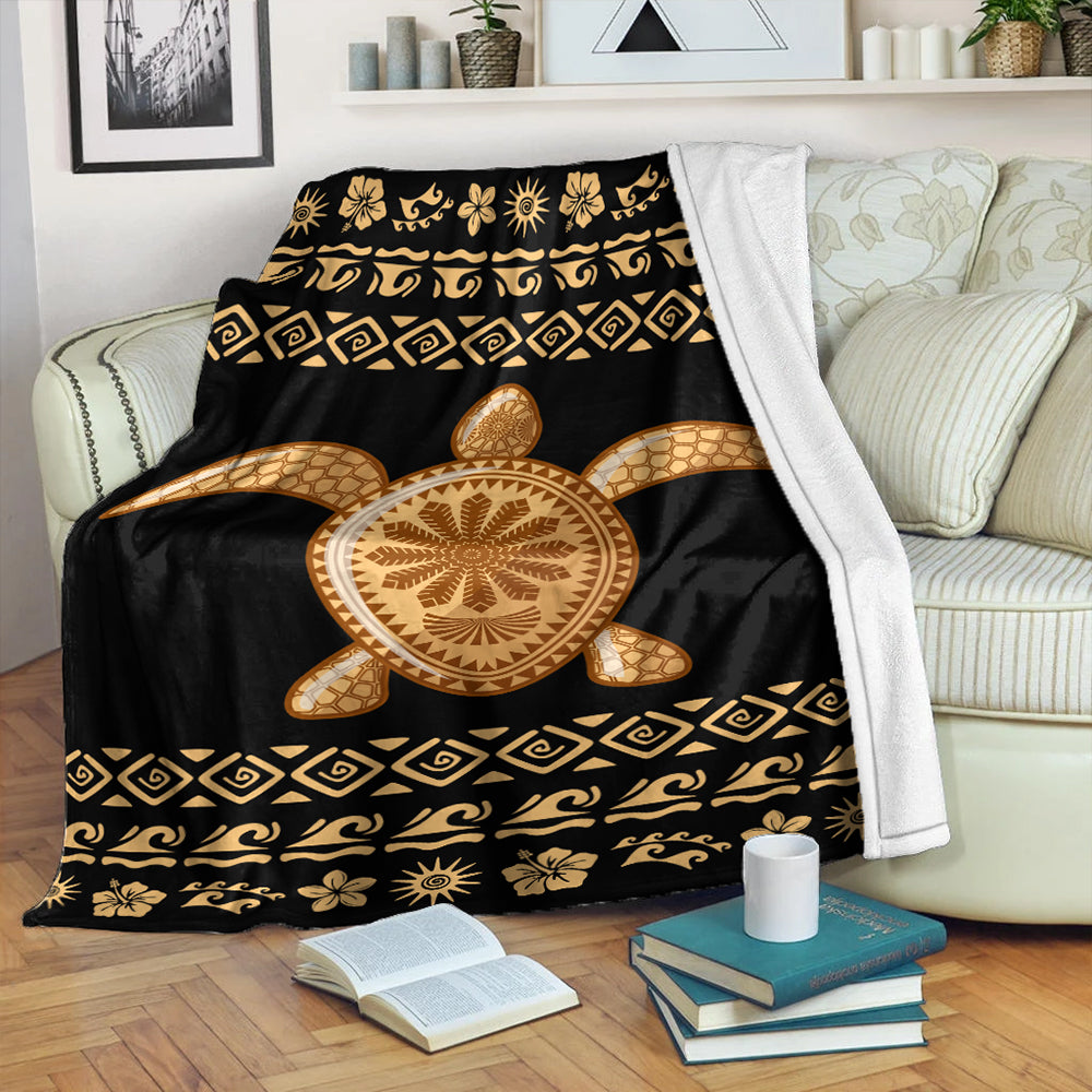 Hawaii Premium Blanket Traditional Turtle Pattern