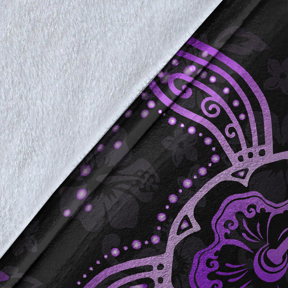 Hawaii Premium Blanket Turtle Hibiscus Violet