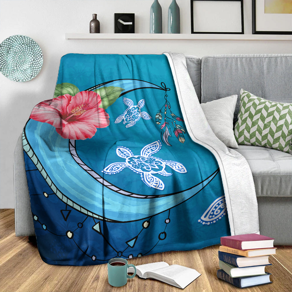 Hawaii Premium Blanket Turtle Moon Dream