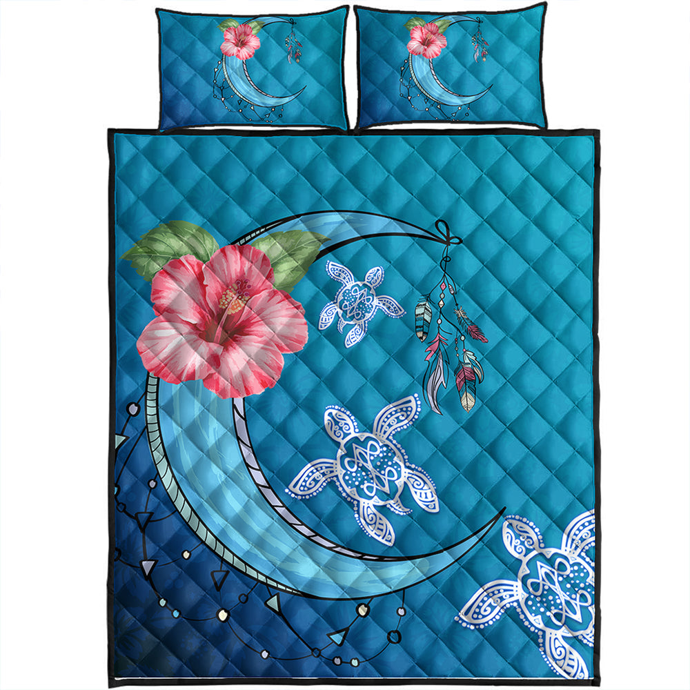 Hawaii Quilt Bed Set Turtle Moon Dream