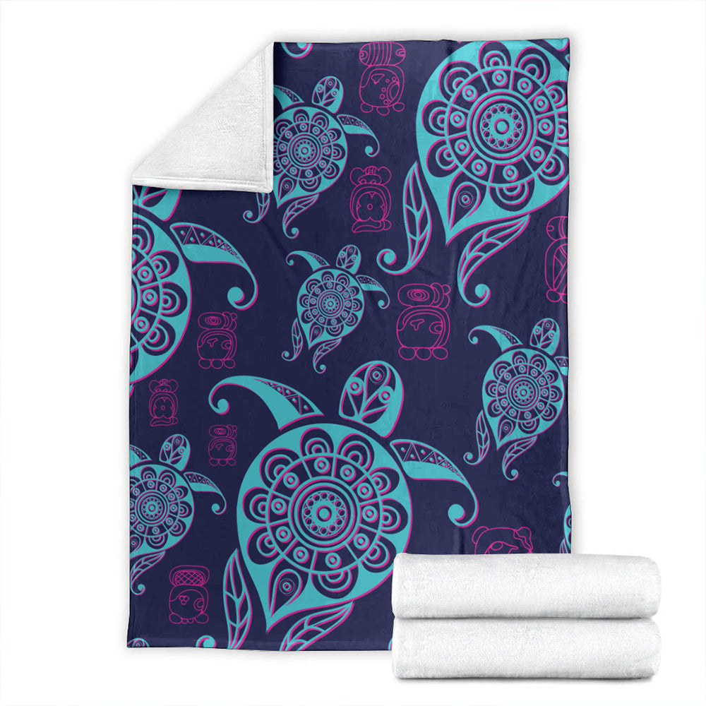 Hawaii Premium Blanket Turtle Neon