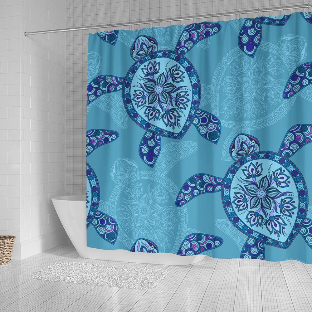 Hawaii Shower Curtain Turtle Plumeria