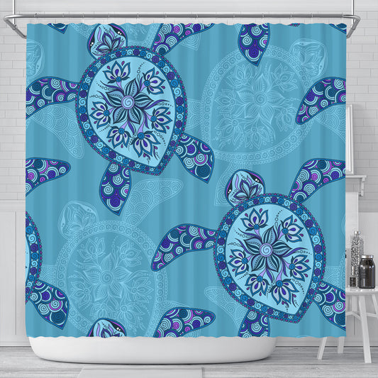 Hawaii Shower Curtain Turtle Plumeria
