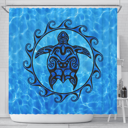 Hawaii Shower Curtain Turtle Polynesia Sea
