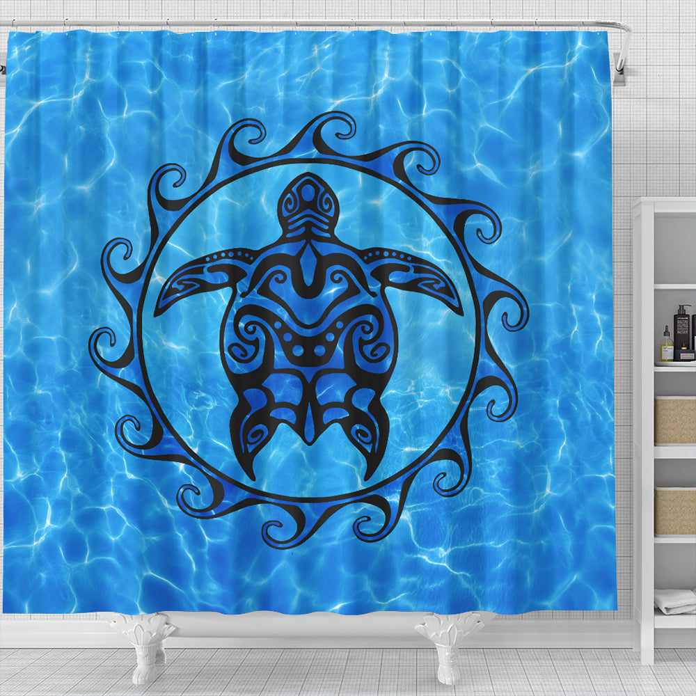 Hawaii Shower Curtain Turtle Polynesia Sea