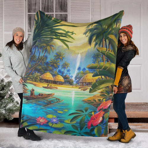 Hawaii Premium Blanket Village Forest