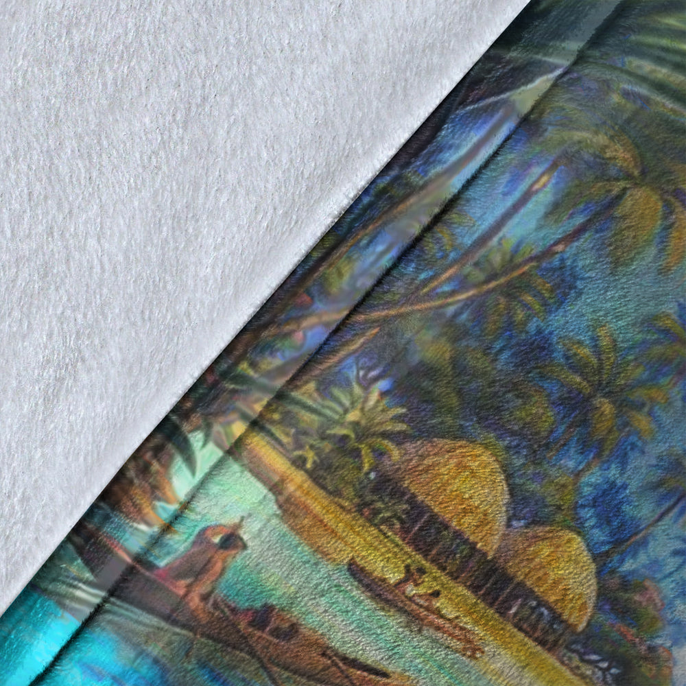 Hawaii Premium Blanket Village Forest