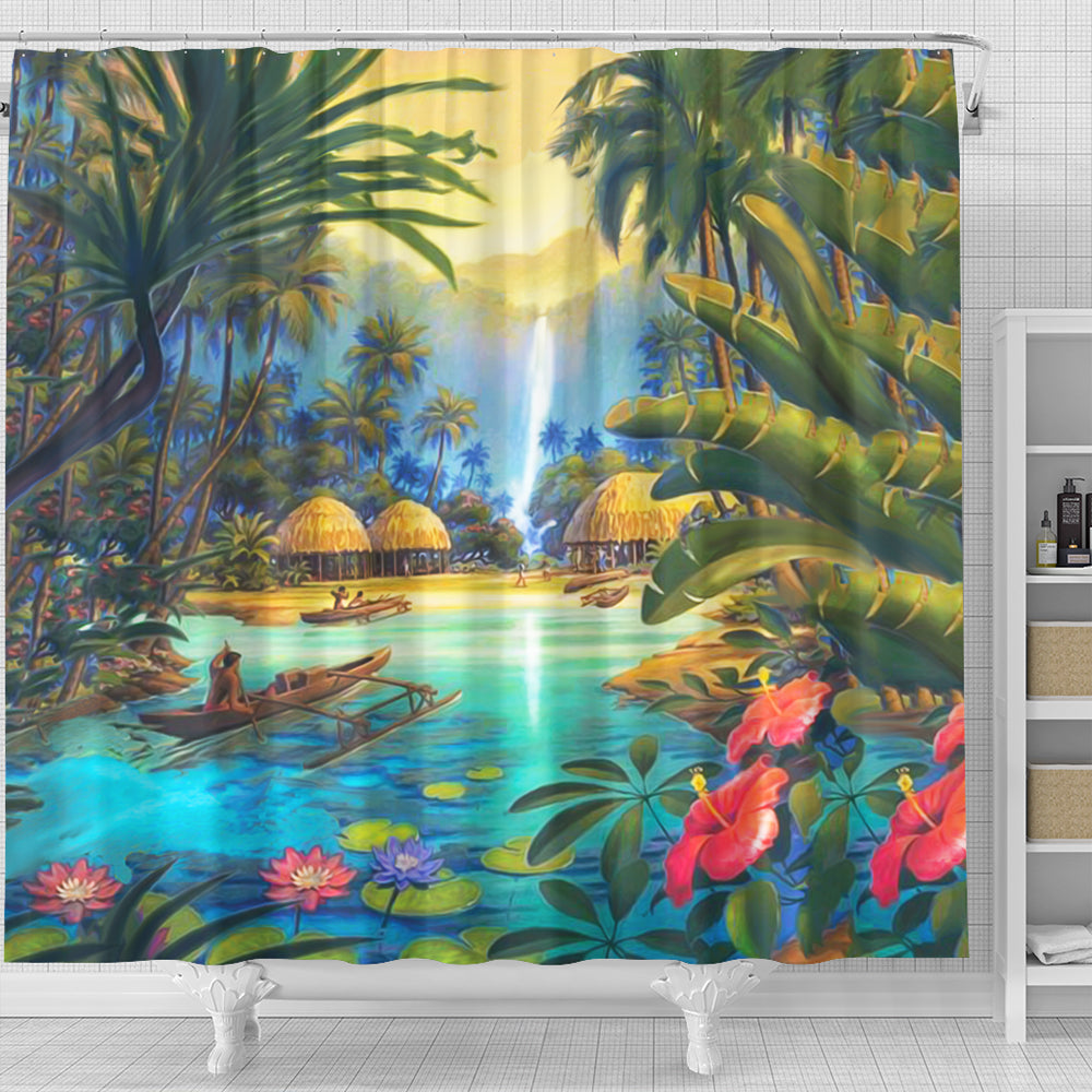 Hawaii Shower Curtain Village Forest