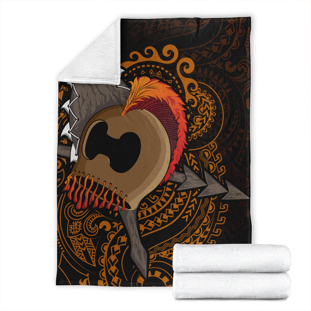 Hawaii Premium Blanket Warrior Helmet Polynesian