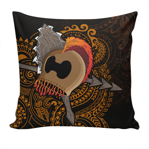 Hawaii Pillow Cover Warrior Helmet Polynesian