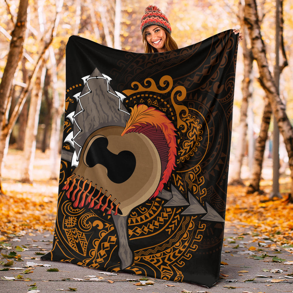 Hawaii Premium Blanket Warrior Helmet Polynesian
