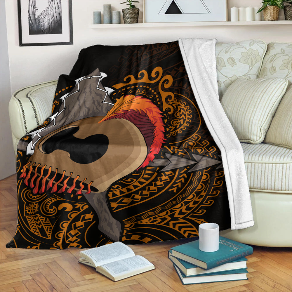 Hawaii Premium Blanket Warrior Helmet Polynesian