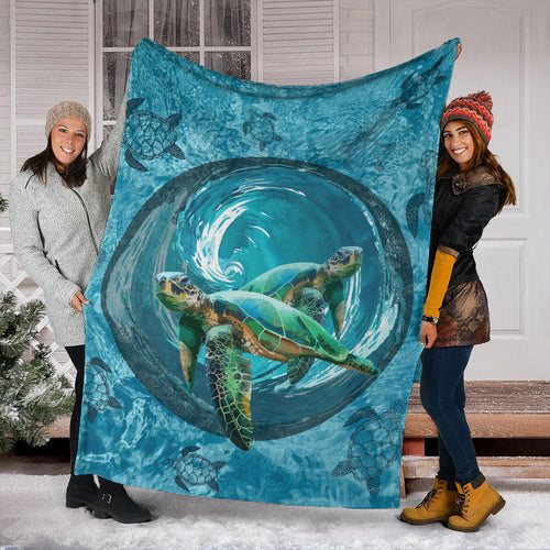 Hawaii Premium Blanket Whirlpool Turtle Polynesian