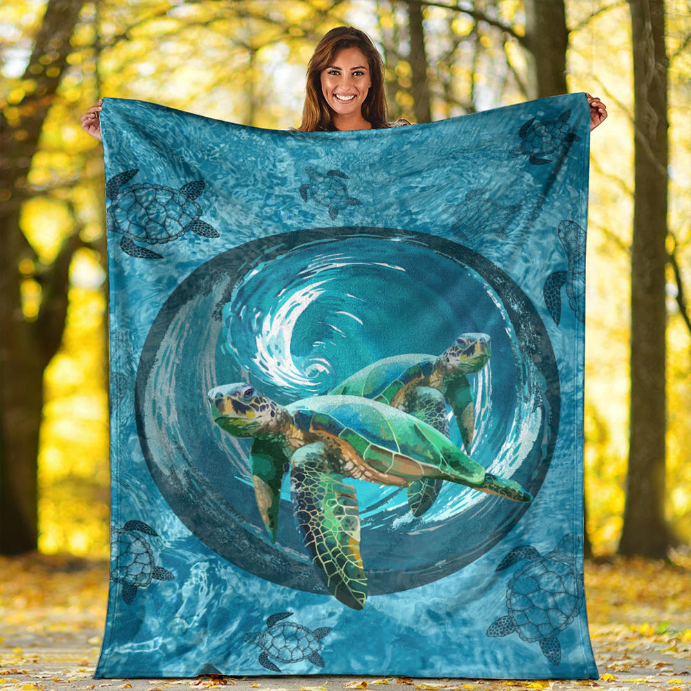 Hawaii Premium Blanket Whirlpool Turtle Polynesian