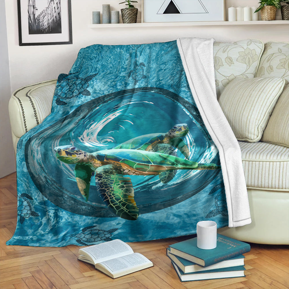 Hawaii Premium Blanket Whirlpool Turtle Polynesian