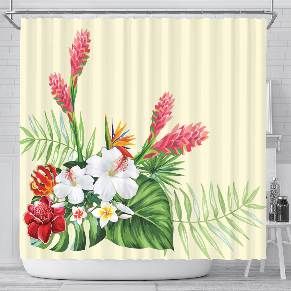 Hawaii Shower Curtain Wonderful Hibiscus Flower
