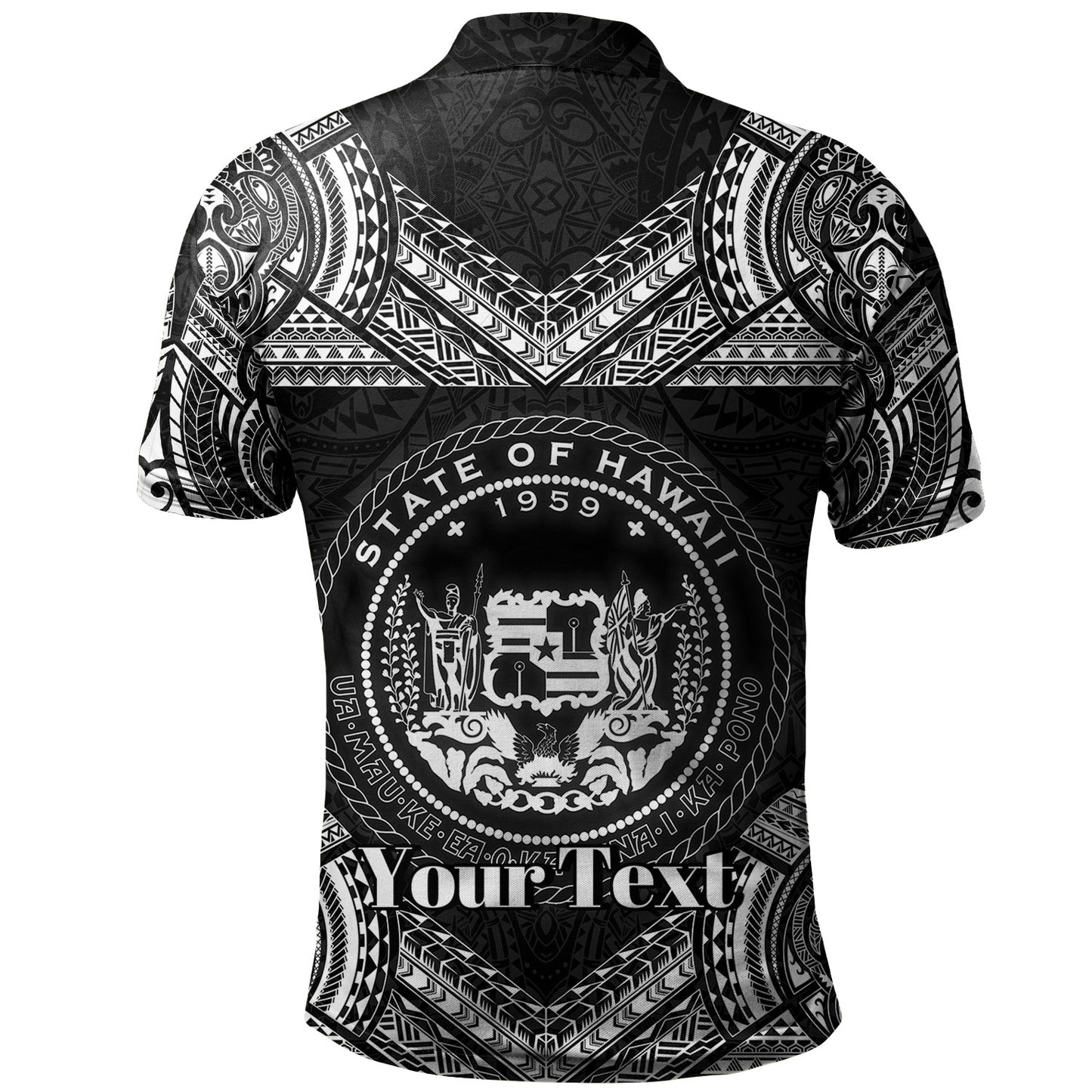Hawaii Custom Personalised Polo Shirt Turtle Polynesian Pattern