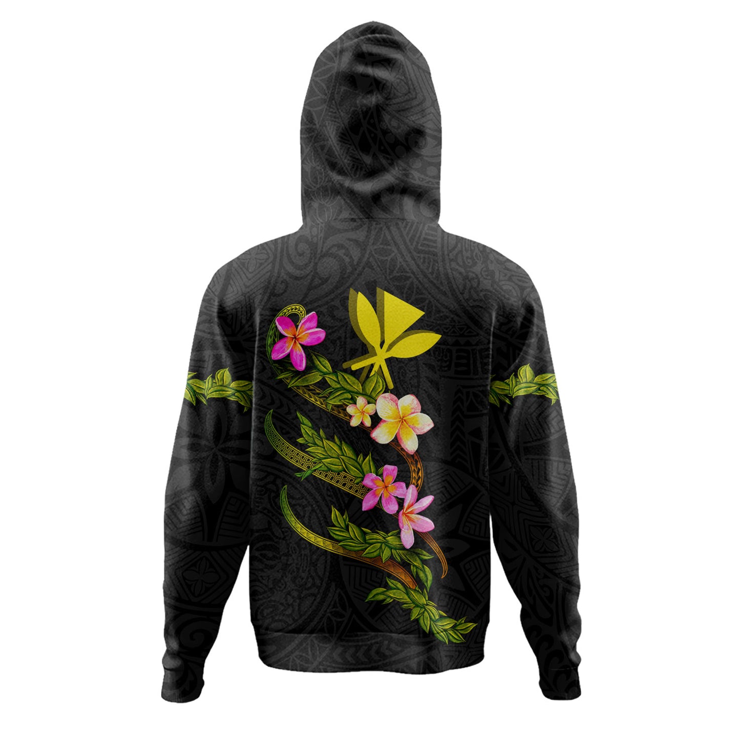 Hawaii Hoodie Custom Plumeria Tribal