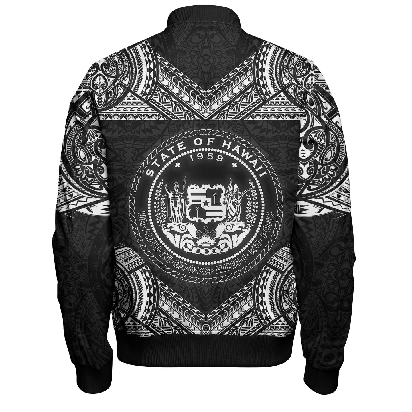 Hawaii Custom Personalised Bomber Jacket Turtle Polynesian Pattern