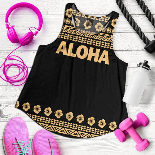 Hawaii Custom Personalised Women Tank Aloha Turtle With Traditional Hawaiian