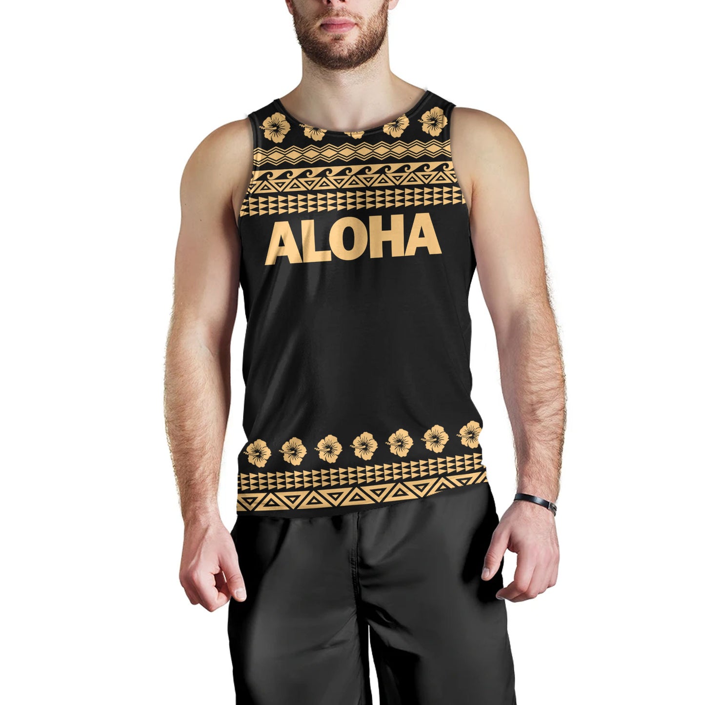 Hawaii Custom Personalised Tank Top Aloha Turtle With Traditional Hawaiian