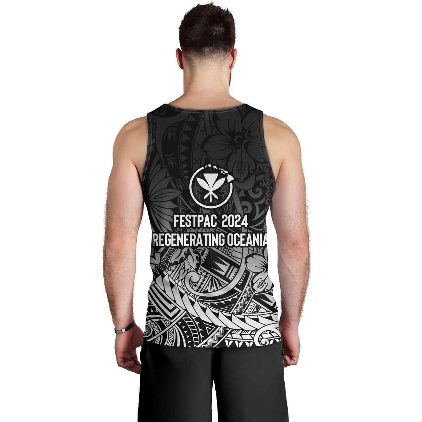 Hawaii Tank Top FestPAC 2024 Polynesian Pattern Design